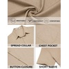 image:imageCOOFANDY Mens Short Sleeve Casual Button Down Shirts Summer Beach ShirtKhaki