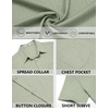 image:imageCOOFANDY Mens Short Sleeve Casual Button Down Shirts Summer Beach ShirtLight Green