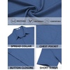 image:imageCOOFANDY Mens Short Sleeve Casual Button Down Shirts Summer Beach ShirtNavy Blue