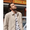 image:imageCOOFANDY Mens Waffle Button Down Shirt Casual Long Sleeve Corduroy ShirtsBeige