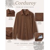 image:imageCOOFANDY Mens Waffle Button Down Shirt Casual Long Sleeve Corduroy ShirtsCaramel