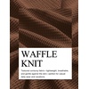 image:imageCOOFANDY Mens Waffle Button Down Shirt Casual Long Sleeve Corduroy ShirtsCaramel