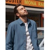 image:imageCOOFANDY Mens Waffle Button Down Shirt Casual Long Sleeve Corduroy ShirtsDark Blue