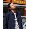 image:imageCOOFANDY Mens Waffle Button Down Shirt Casual Long Sleeve Corduroy ShirtsNavy Blue