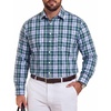 White Navy Green Light Blue Plaid