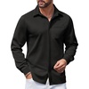 image:imageCOOFANDY Mens Long Sleeve Wrinkle Free Shirts Casual Button Down Shirts Untucked Dress ShirtBlack