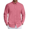 image:imageCOOFANDY Mens Oxford Shirt Long Sleeve Dress Shirt Casual Button Down ShirtRed