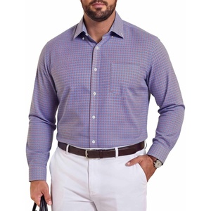 image:imageCOOFANDY Big and Tall Mens Dress Shirts Long Sleeve Plaid Button Down Shirt Bussiness Casual ShirtsRed Blue White Plaid
