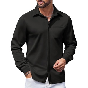 image:imageCOOFANDY Mens Long Sleeve Wrinkle Free Shirts Casual Button Down Shirts Untucked Dress ShirtBlack