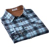 image:imageCOOFANDY Mens 635 oz Flannel Shirts Long Sleeve Button Down Shirt Casual Shirts Work Shirts for MenBlueBlack Plaid