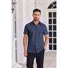 image:imageCOOFANDY Mens Button Down Shirts Short Sleeve Casual Shirt Summer Untucked Dress Shirts