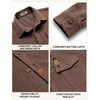 image:imageCOOFANDY Mens Corduroy Shirt Long Sleeve Button Down Casual Shirts JacketBrown
