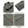 image:imageCOOFANDY Mens Corduroy Shirt Long Sleeve Button Down Casual Shirts JacketGray Green