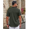 image:imageCOOFANDY Mens Dress Shirts Short Sleeve Casual Untucked Button Down ShirtArmy Green