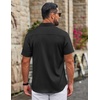 image:imageCOOFANDY Mens Dress Shirts Short Sleeve Casual Untucked Button Down ShirtBlack