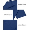image:imageCOOFANDY Mens Dress Shirts Short Sleeve Casual Untucked Button Down ShirtBlue