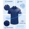 image:imageCOOFANDY Mens Dress Shirts Short Sleeve Casual Untucked Button Down ShirtBlue
