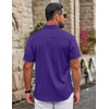 image:imageCOOFANDY Mens Dress Shirts Short Sleeve Casual Untucked Button Down ShirtPurple