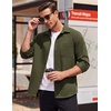 image:imageCOOFANDY Mens Lightweight Button Down Shirt Jacket Casual Shacket OvershirtArmy Green