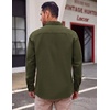 image:imageCOOFANDY Mens Lightweight Button Down Shirt Jacket Casual Shacket OvershirtArmy Green
