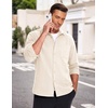 image:imageCOOFANDY Mens Lightweight Button Down Shirt Jacket Casual Shacket OvershirtBeige