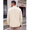 image:imageCOOFANDY Mens Lightweight Button Down Shirt Jacket Casual Shacket OvershirtBeige