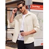 image:imageCOOFANDY Mens Lightweight Button Down Shirt Jacket Casual Shacket OvershirtBeige