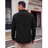image:imageCOOFANDY Mens Lightweight Button Down Shirt Jacket Casual Shacket OvershirtBlack