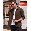 image:imageCOOFANDY Mens Lightweight Button Down Shirt Jacket Casual Shacket OvershirtBrown
