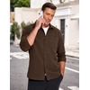 image:imageCOOFANDY Mens Lightweight Button Down Shirt Jacket Casual Shacket OvershirtBrown