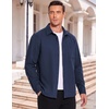 image:imageCOOFANDY Mens Lightweight Button Down Shirt Jacket Casual Shacket OvershirtDark Blue