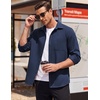 image:imageCOOFANDY Mens Lightweight Button Down Shirt Jacket Casual Shacket OvershirtDark Blue