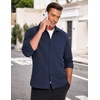 image:imageCOOFANDY Mens Lightweight Button Down Shirt Jacket Casual Shacket OvershirtDark Blue