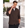 image:imageCOOFANDY Mens Lightweight Button Down Shirt Jacket Casual Shacket OvershirtDark Brown