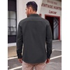image:imageCOOFANDY Mens Lightweight Button Down Shirt Jacket Casual Shacket OvershirtDark Gray