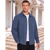 image:imageCOOFANDY Mens Lightweight Button Down Shirt Jacket Casual Shacket OvershirtDenim Blue