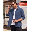 image:imageCOOFANDY Mens Lightweight Button Down Shirt Jacket Casual Shacket OvershirtDenim Blue