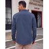 image:imageCOOFANDY Mens Lightweight Button Down Shirt Jacket Casual Shacket OvershirtDenim Blue