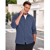 image:imageCOOFANDY Mens Lightweight Button Down Shirt Jacket Casual Shacket OvershirtDenim Blue