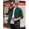 image:imageCOOFANDY Mens Lightweight Button Down Shirt Jacket Casual Shacket OvershirtGreen