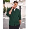 image:imageCOOFANDY Mens Lightweight Button Down Shirt Jacket Casual Shacket OvershirtGreen