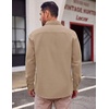 image:imageCOOFANDY Mens Lightweight Button Down Shirt Jacket Casual Shacket OvershirtKhaki