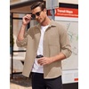 image:imageCOOFANDY Mens Lightweight Button Down Shirt Jacket Casual Shacket OvershirtKhaki