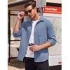 image:imageCOOFANDY Mens Lightweight Button Down Shirt Jacket Casual Shacket OvershirtLight Blue
