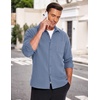 image:imageCOOFANDY Mens Lightweight Button Down Shirt Jacket Casual Shacket OvershirtLight Blue