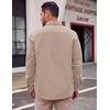 image:imageCOOFANDY Mens Lightweight Button Down Shirt Jacket Casual Shacket OvershirtLight Khaki
