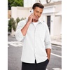 image:imageCOOFANDY Mens Lightweight Button Down Shirt Jacket Casual Shacket OvershirtWhite