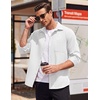 image:imageCOOFANDY Mens Lightweight Button Down Shirt Jacket Casual Shacket OvershirtWhite