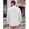 image:imageCOOFANDY Mens Lightweight Button Down Shirt Jacket Casual Shacket OvershirtWhite