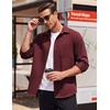 image:imageCOOFANDY Mens Lightweight Button Down Shirt Jacket Casual Shacket OvershirtWine Red